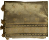 Silver Pure Tissue Saree With Pale Gold Pallu - MIRASILKS Silver Pure Tissue Saree With Pale Gold Pallu